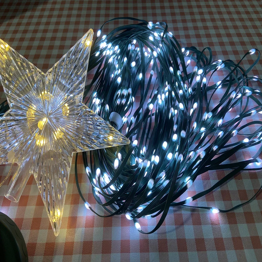 WS2812B Smart Christmas Lamp DIY Text Pictures Music Rhythm LED RGB String Lights App Bluetooth Control for Festival Decorative