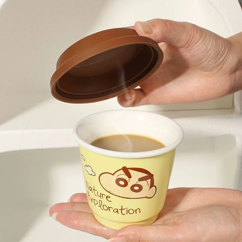

Crayon Shin-chan Ceramic Cup Cute Cartoon Good-looking Couple Coffee Cup New Fashion Exquisite Household Portable Cup Gifts