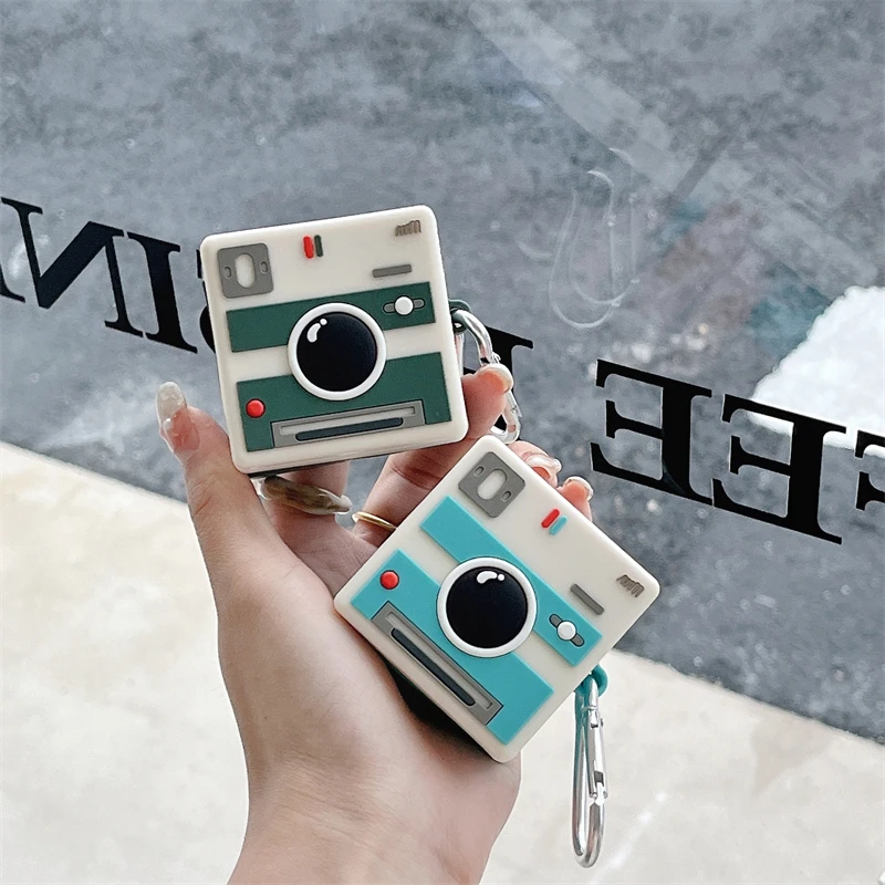 Cute Case For Samsung Galaxy Buds2 pro/Buds pro/Buds 2/Buds Live Cartoon Camera game earphone Cover with Hook for Buds 2 Pro