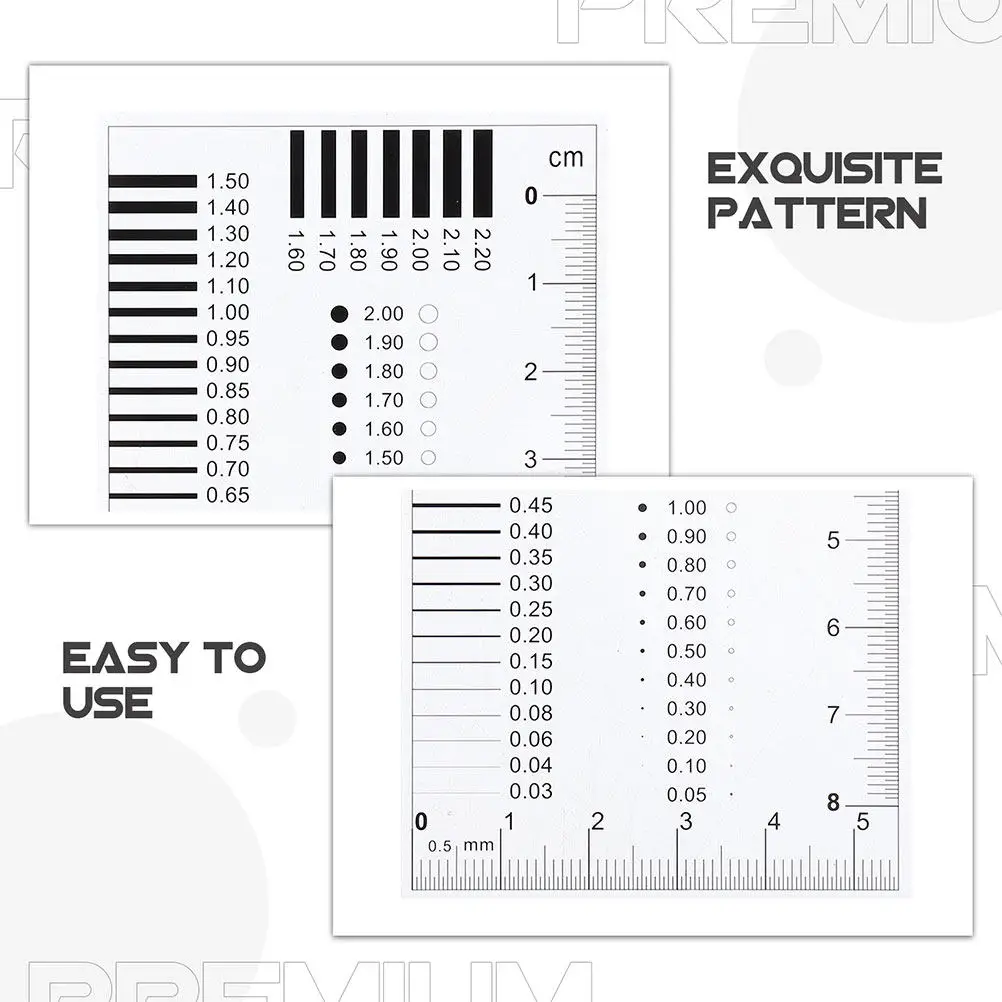 4Pcs Concrete Crack Width Gauge Transparent Precision Ruler for Thickness Scratch Line Defect Detection Portable Lightweight