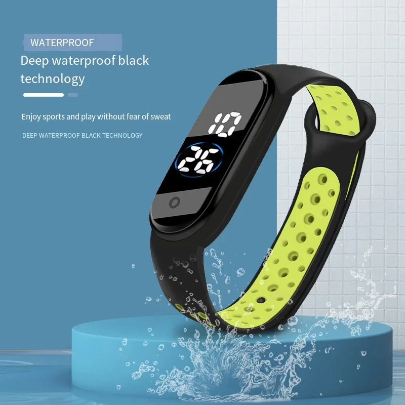 Fashion Sports Watch for Kids Children Waterproof Led Digital Watch Ultra-light Silicone Strap Teen Boys Girls WristWatch Unisex