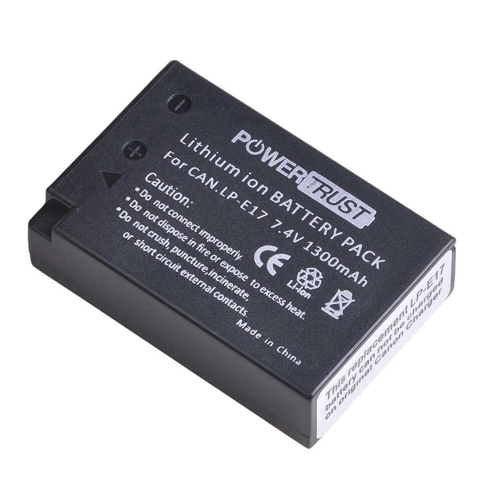 LP-E17 LP E17 Battery / Charger for Canon EOS RP, EOS R10, 850D, M3, M5, M6 Mark II, Rebel T6i,T7i, T8i, 750D, 760D, 8000D, 77D