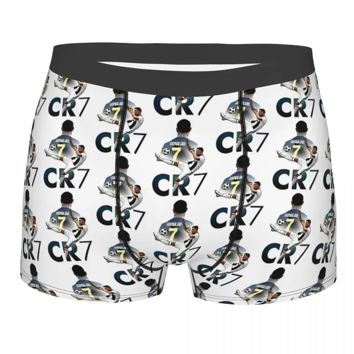 Men's Boxer Shorts Panties CR7s Football Soccer Ronaldos Breathable Underwear Male Novelty Plus Size Underpants