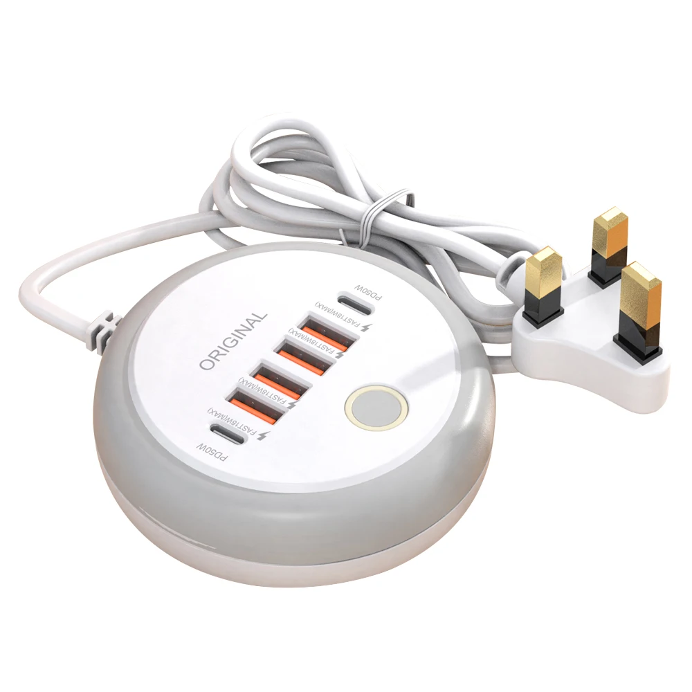 50W USB Typ C Schnellladegerät Multi Ports Steckdosenleiste für iPhone Samsung Xiaomi Huawei Telefonadapter Schnellladestation
