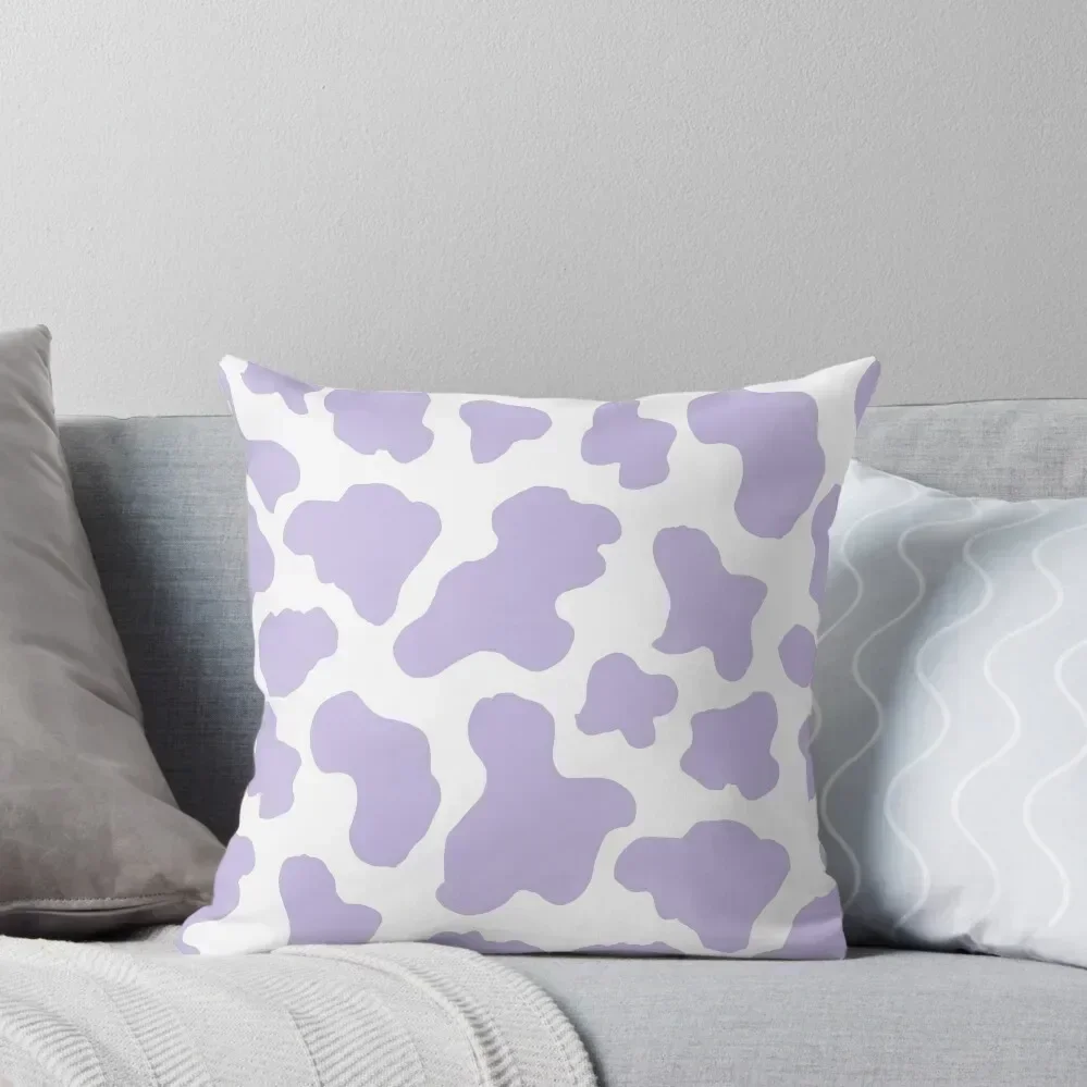 

Pastel purple cow print aesthetic pattern Throw Pillow Room decorating items luxury decor Pillow Decor pillow