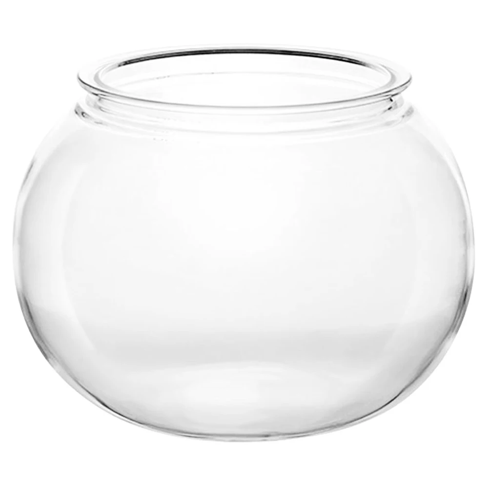 

Transparent Plastic Fish Bowl Small Round Aquarium Tank Fish Breeding Box for Desktop Office Decorative Use