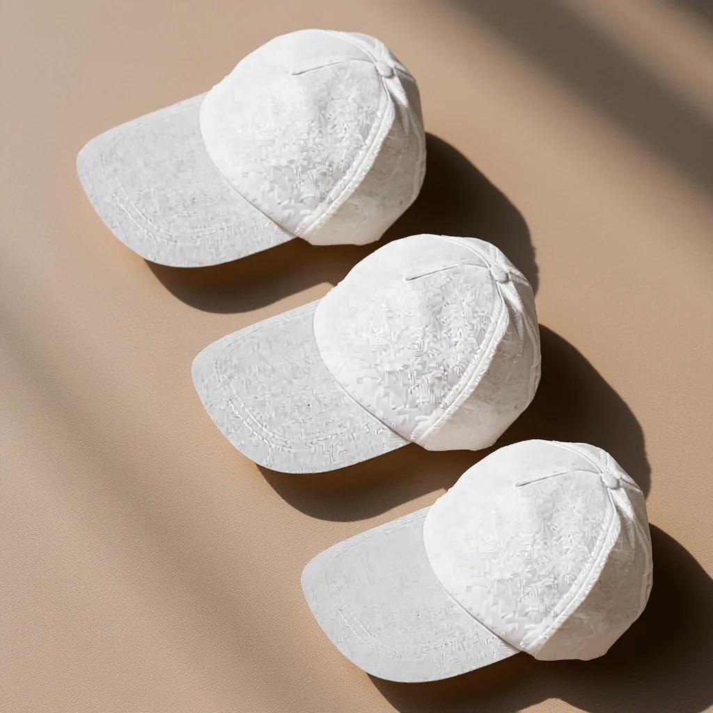 

3 pcs Blank Cotton Baseball Caps Adjustable Buckle Strap DIY Painting Graffiti Art Craft Outdoor Hats Sun Block UV Protection