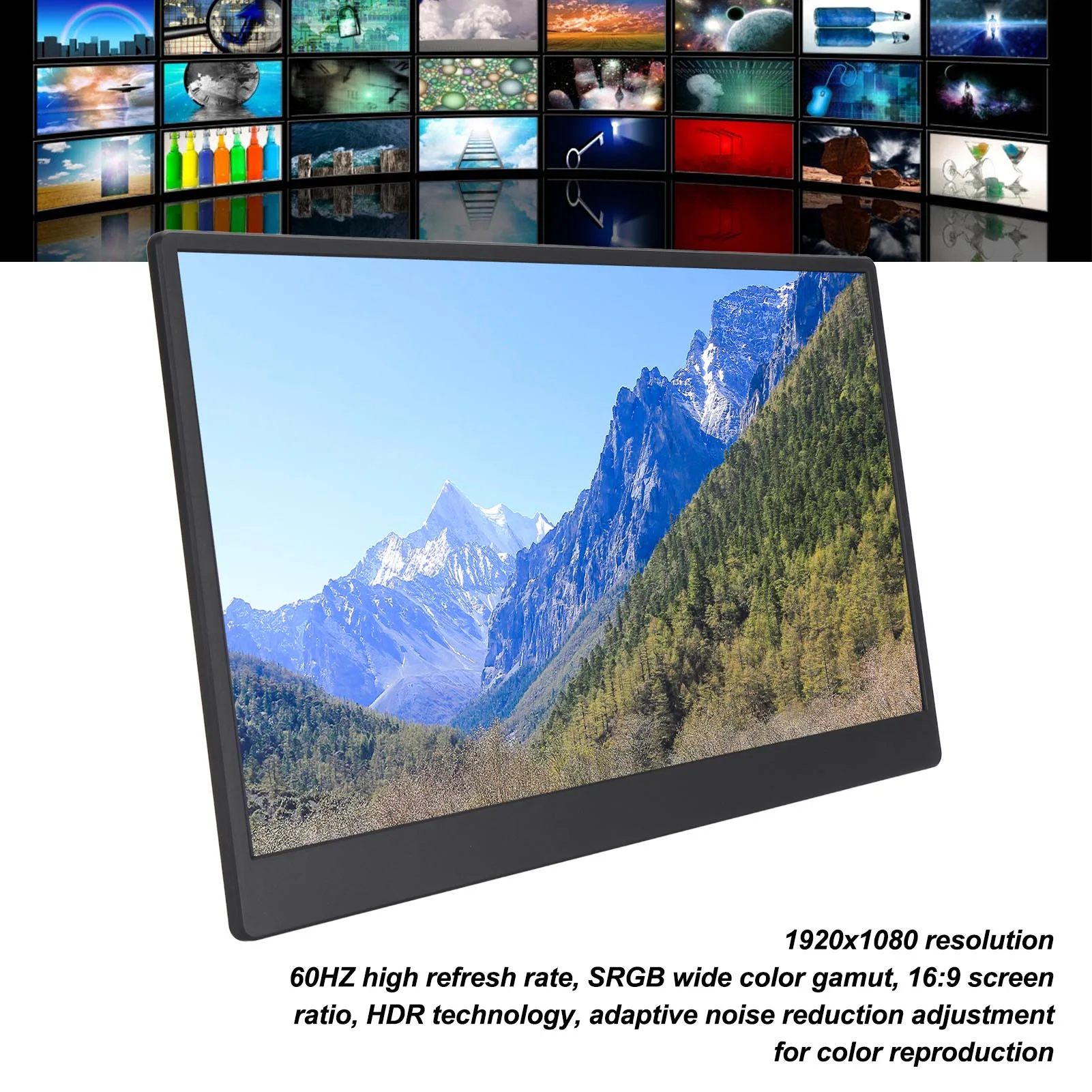 

Портативный экран для ухода за глазами 1920x1080, 60 Гц, частота обновления, 3D стереозвук, 13-дюймовый сенсорный экран типа C, удлинитель экрана для офиса