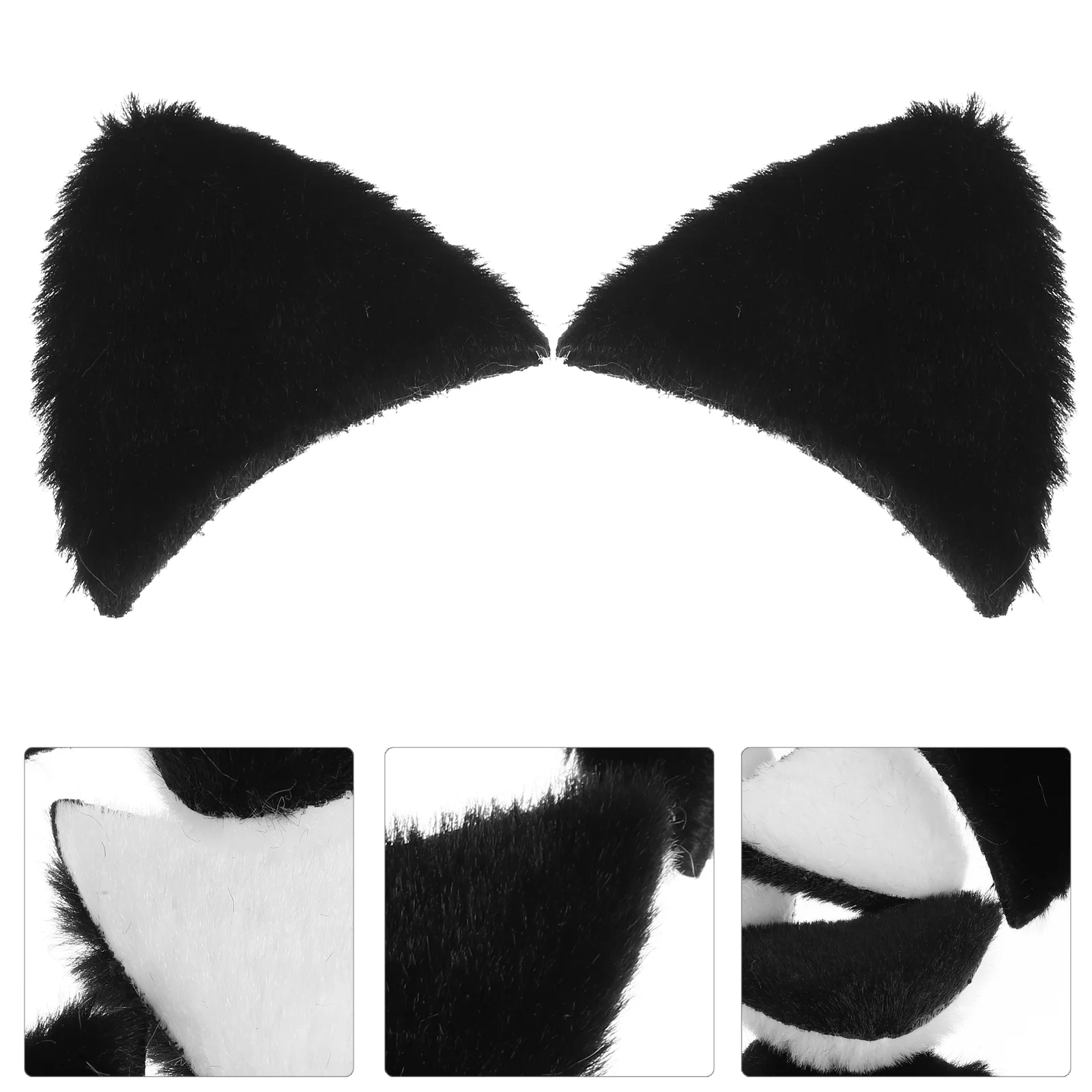 40 Pcs Cat Ear Hair Clip Accessories Charm for DIY Decoration The Ears Fabric Headdress Miss