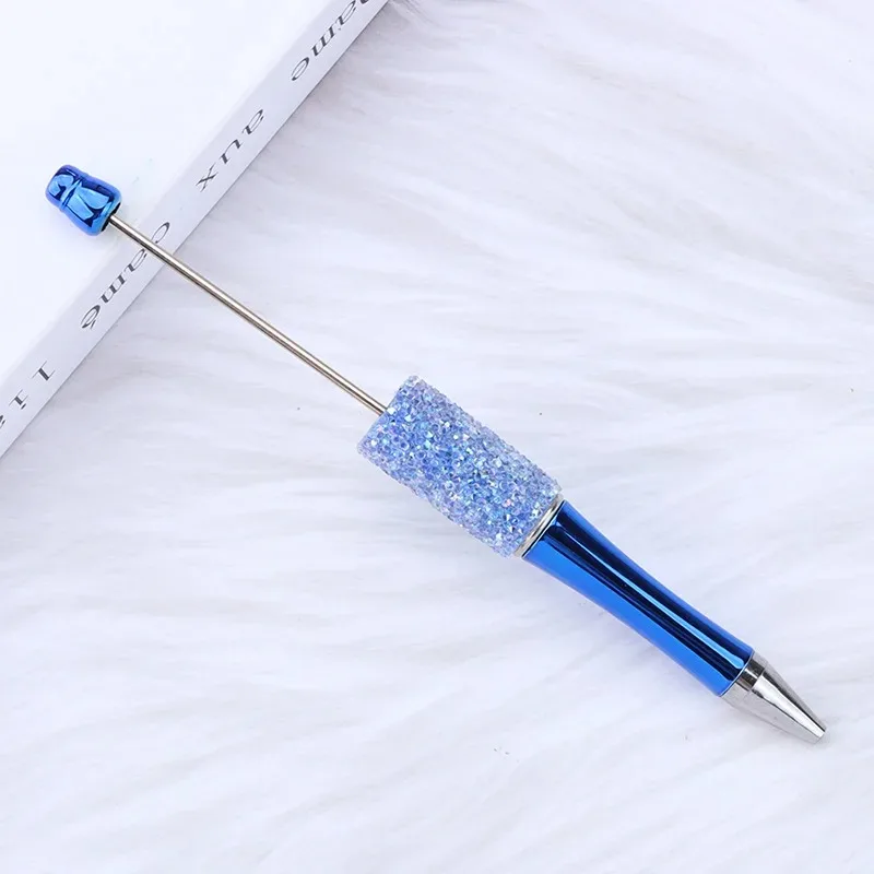 50pcs DIY Sugar Starry Bead Pen Hand Patch UV Electroplating Starry Beaded Ball Pesn Girl's Heart Gift Pen Wholesale Stationery