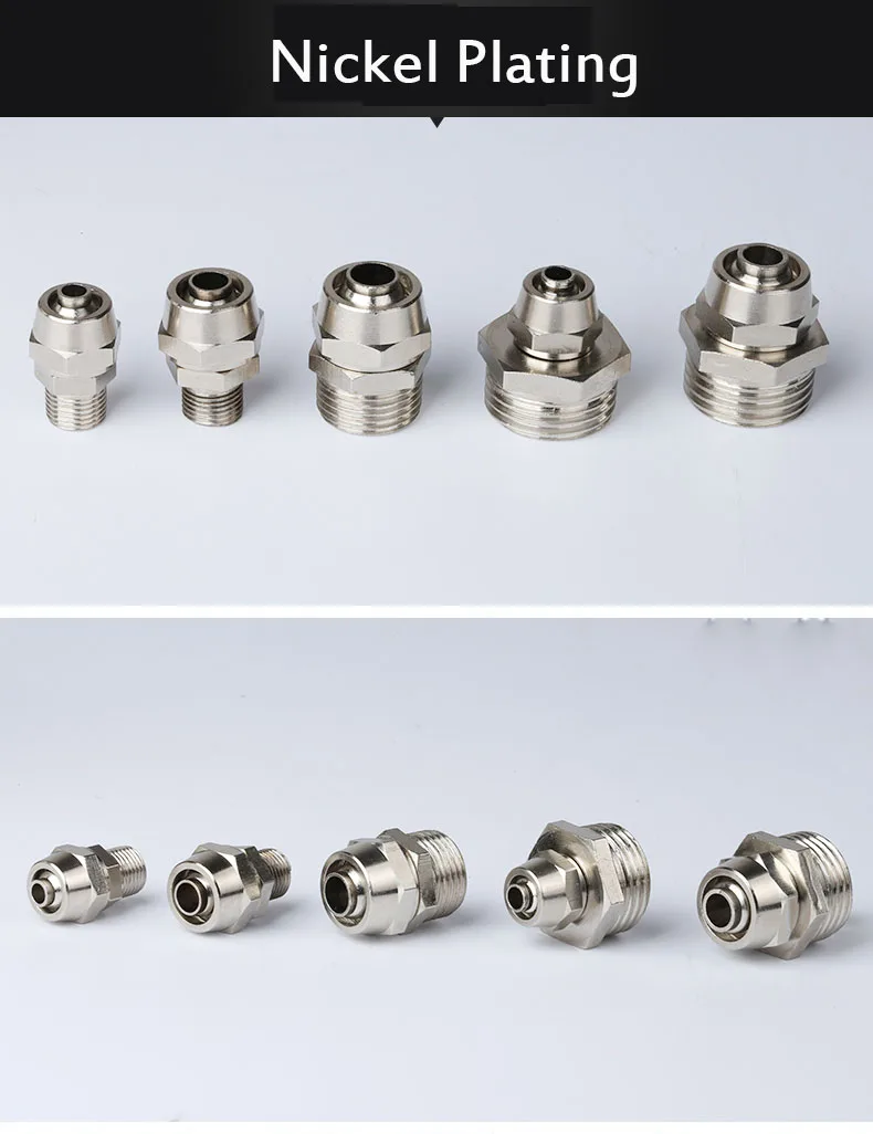 

PC 6-03 3/8" Male Thread PC 6-04 1/2" Male Thread to OD 6mm Air Hose Tube Quick Coupler Coupling Fitting