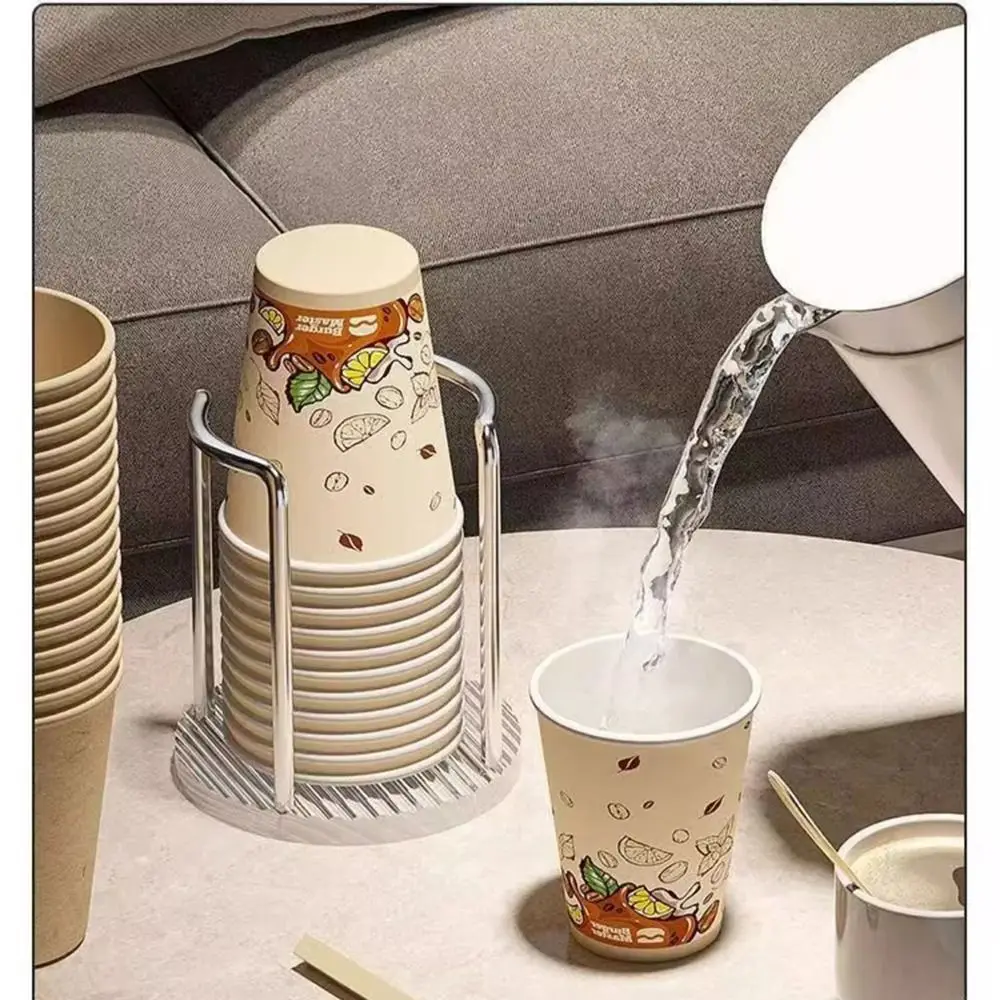 1/2 Slots Cup Storage Rack Sturdy Durable Thickened Acrylic Paper Cup Dispenser Minimalist Longer Stick Disposable Cup Holder