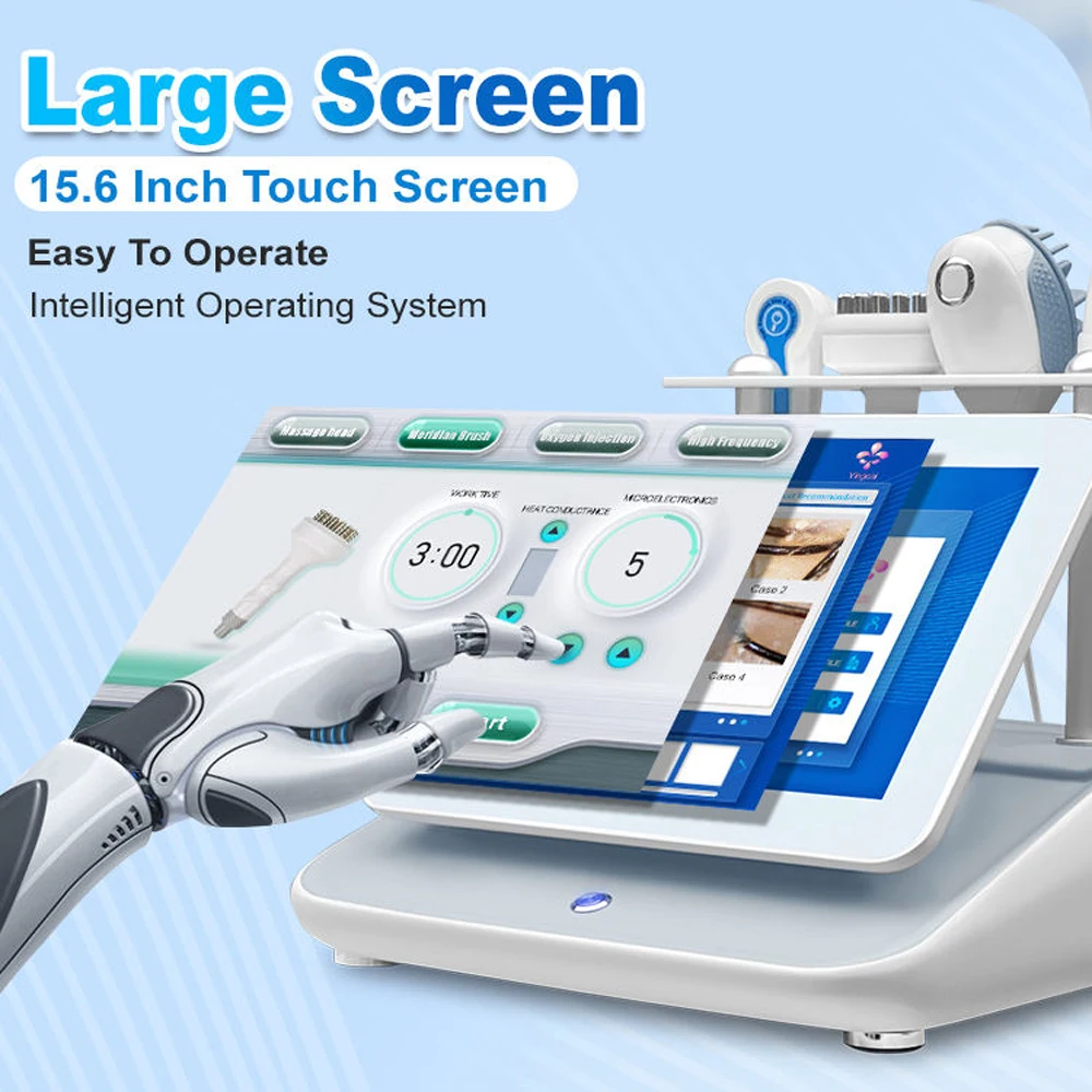 Yingcai Popular Hair Growth Analyzer Device AI 50X 200X Scalp Camera Microscope 5in 1 Skin and Scalp Analysis Machine
