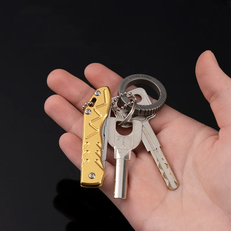 Multi functional art knife, foldable surgical handle, portable self-defense, sharp, unboxing, unpacking, express keychain