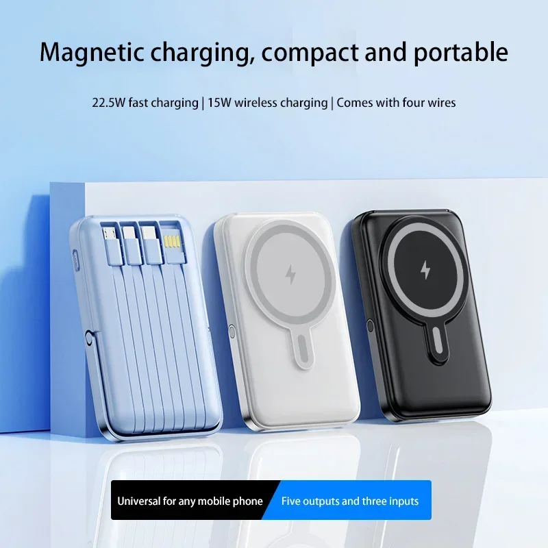 Xiaomi 200000 mAh 22,5 W Magnetyczny Power Bank o dużej pojemności Bateria zewnętrzna Bezprzewodowa szybka ładowarka z przenośną podstawką do