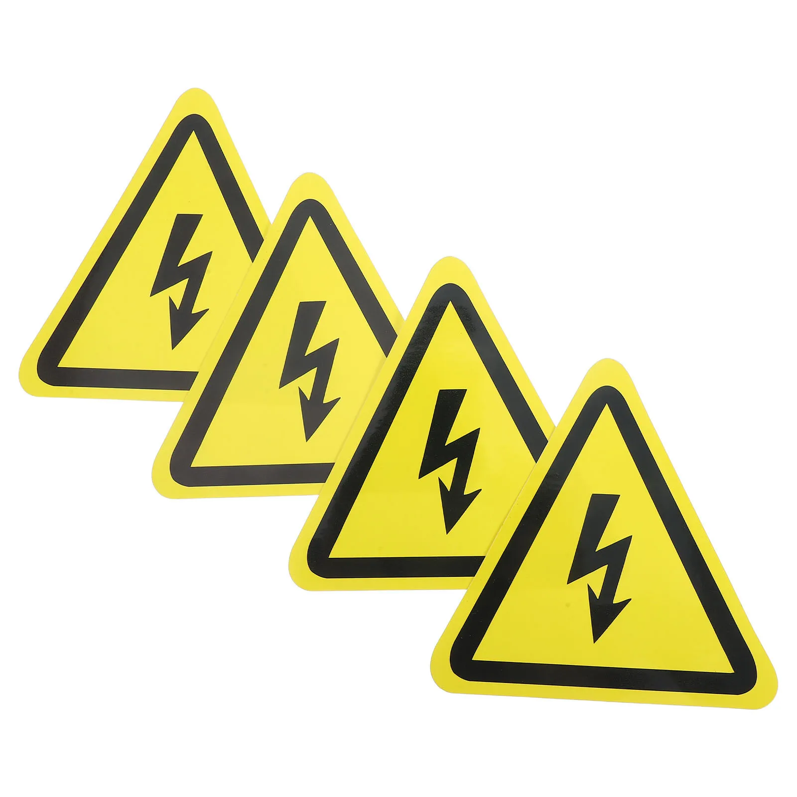 4 قطعة ملصقات تحذير الجهد العالي علامات السلامة المثلثة لمصانع الألواح الكهربائية ومواقع البناء والخطر الكهربائي #2
