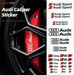 Car Brake Caliper Stickers for Brembo Lettering Vehicle Decal Accessories For Audi A1 A3 A4 B8 8P A6 C7 A5 Q5 B7 B6 B9 A7 A8 RS