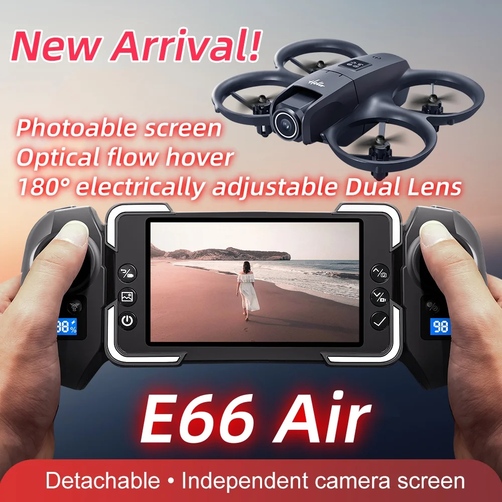 Drone E66: La Mejor Opción de Dron con Pantalla y Cámara Dual para Principiantes y Fotógrafos de Viajes en 2025