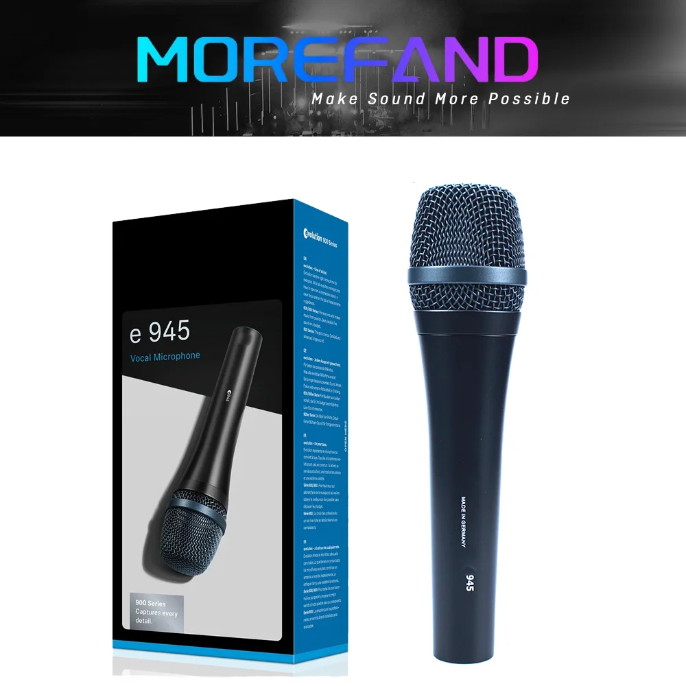 Micrófono dinámico supercardioide profesional E945 o micrófono para cantar en escenario profesional de estudio de Karaoke para el hogar