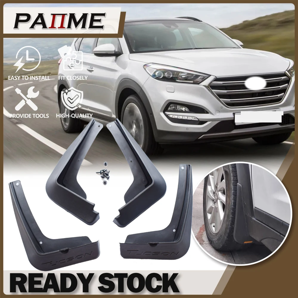 

Mud Flaps For Hyundai Tucson TL 2015 2016 2017 Mudflap Splash Guards Mudguard Fender Front Rear 투싼tl guardabarros YC101049