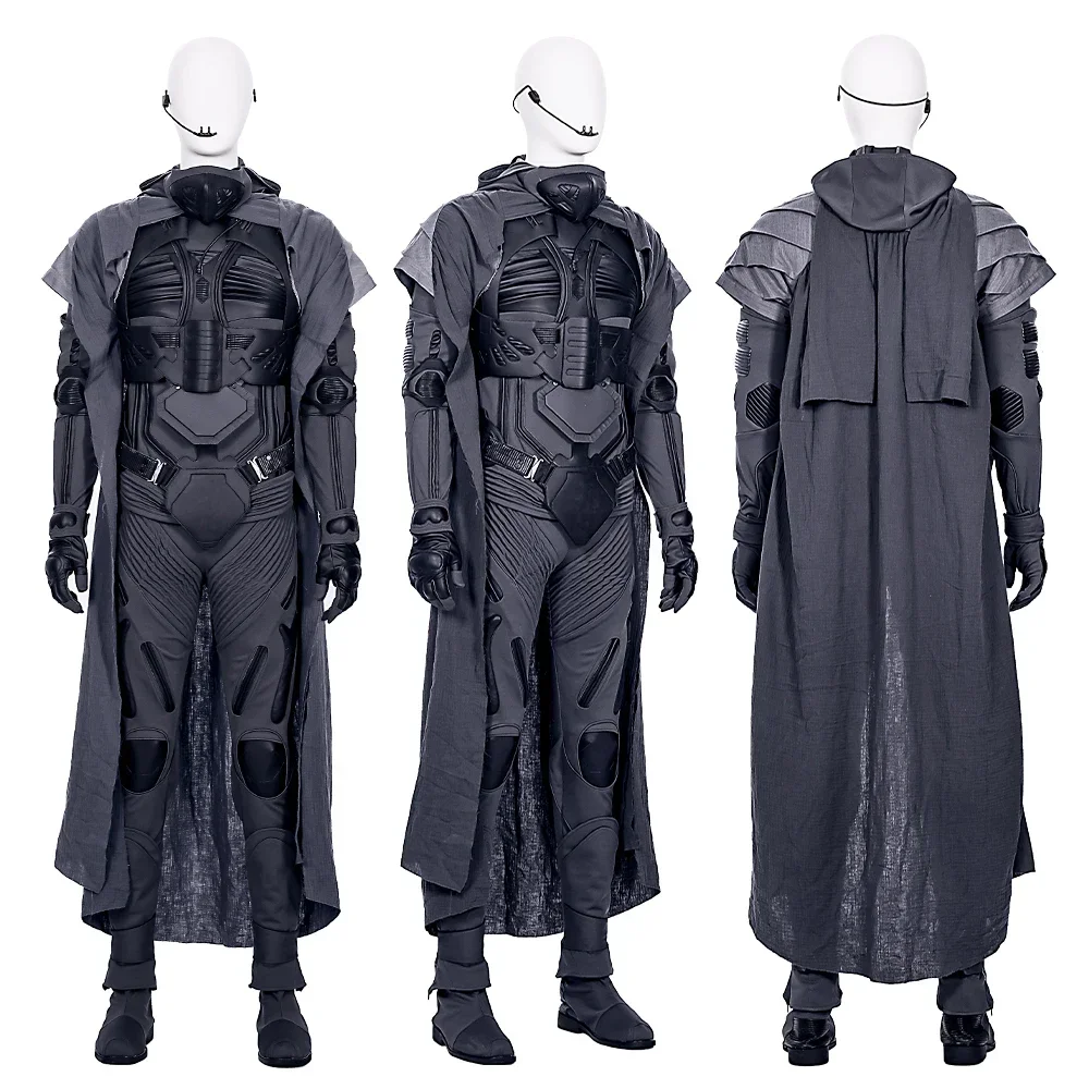 Black Dune Cosplay Costume Paul Distillation Service Full Set for Men Halloween Party Cosplay Outfit Jumpsuit