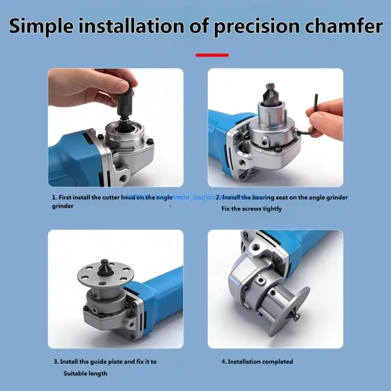 367D 100Type Grinder Chamfering Tool Adjustable For Wood Metal Trimming Project