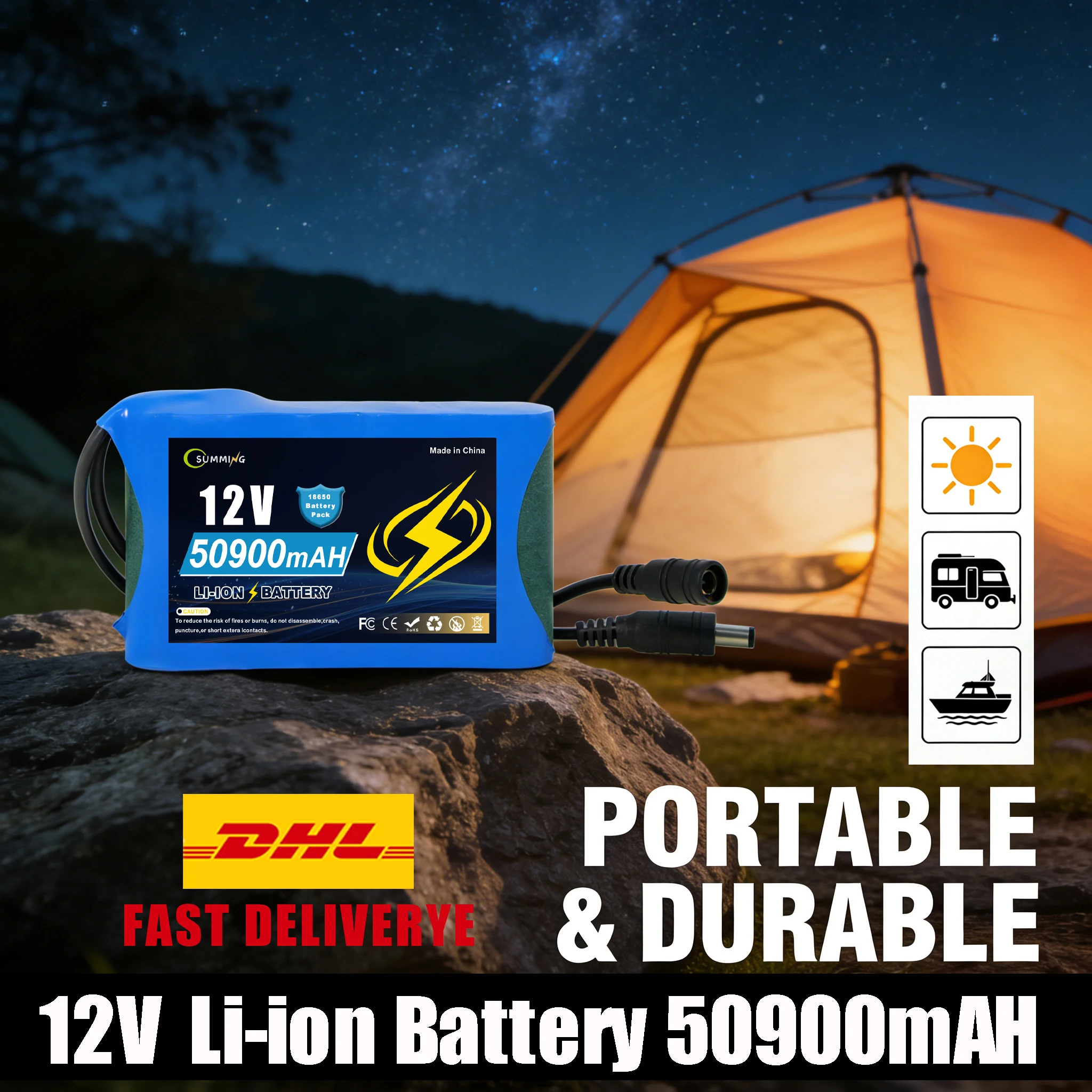 

Литий-полимерный аккумулятор 12В 50.9Ач Аккумулятор 12.6V 50900mAh 100% новый для радиоуправляемого дрона Набор Power Super Rechargeable + зарядное устройство