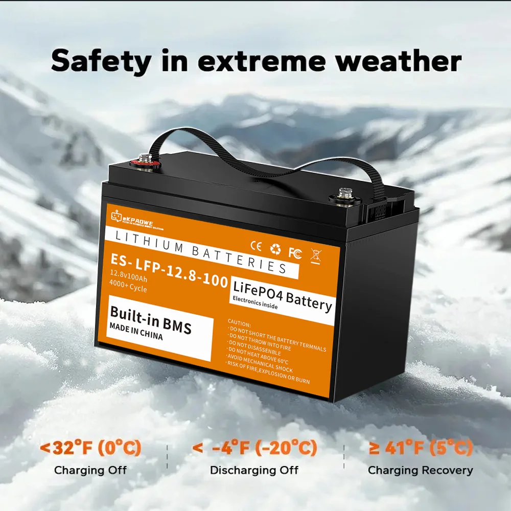 24V 100Ah LiFePo4-Batterie 2560Wh 12V 100Ah Lithiumbatterie Eingebaute BMS Deep Cycles für Wohnmobile Solarenergie Marine, Trolling-Motoren