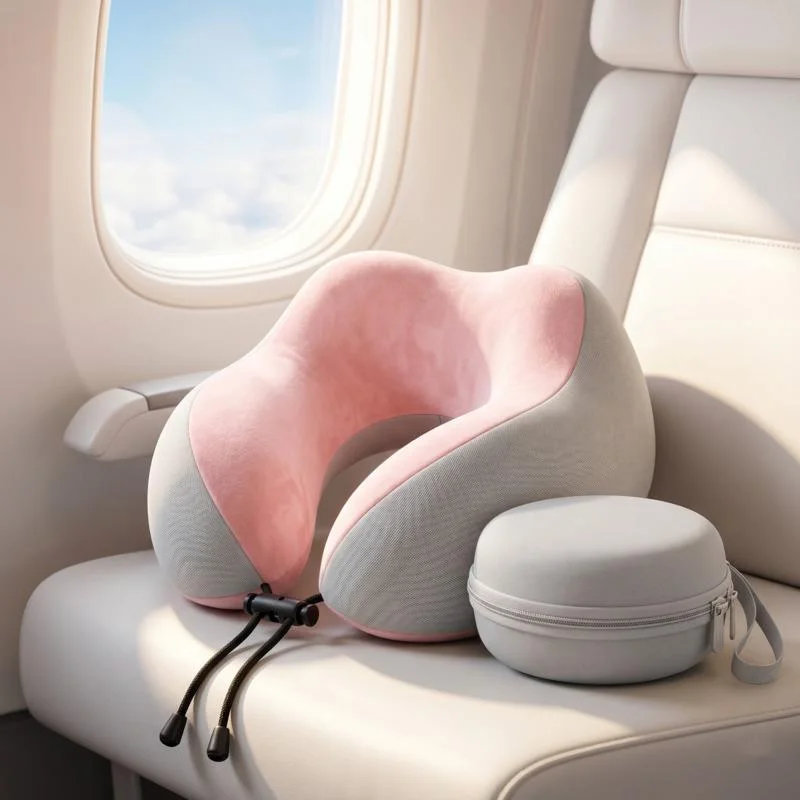 Memory Foam Neck Pillow Portable Ergonomic U Shaped Travel Pillow Airplane Car Home Office Sleep Cervical Support Headrest