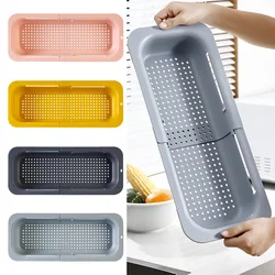 Over-the-sink Drain Basket For Washing Vegetables Fruits Cooking Pasta Draining And Drying Dishes Expandable Home Kitchen