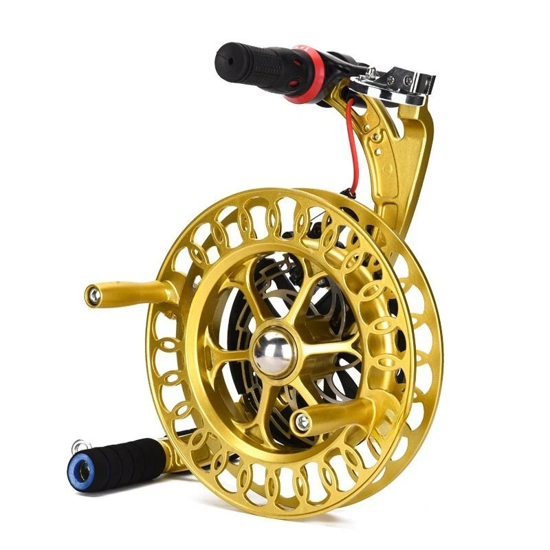 Alloy Kite Reel with Strap, Brake & Anti-reverse, Silent Anti-tangle Professional Kite Line Winder