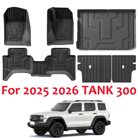【Gas only】For 2025 2026 WEY TANK 300 TPE Floor Mats Trunk Mat All Weather Waterproof Full Set Trunk Mats Cargo Liner LHD RHD