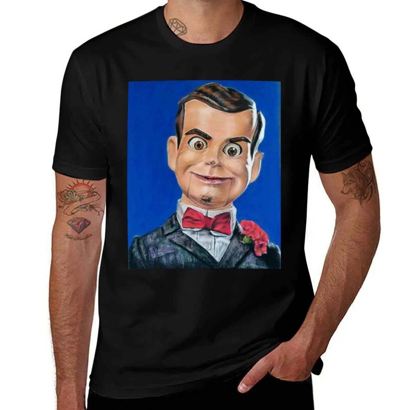Spooky Goosebumps Ventriloquist Dummy T-Shirt Daily Casual Short Sleeve Tee Shirt T-Shirt