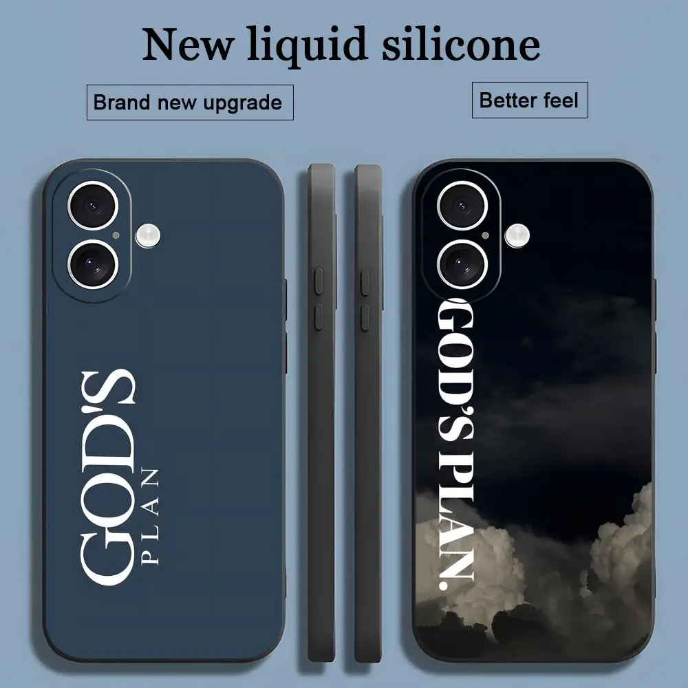 Gottes Plan Kunst Kreativität Handyhülle für iPhone 17 16 15 14 13 12 11 X XR XS 8 Plus Mini Pro Max Weiche Schwarze Stoßfeste Hülle