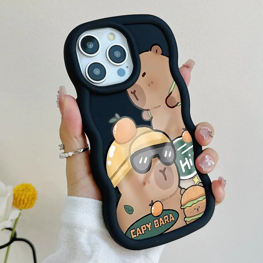 Casing TPU Lembut Lucu Capybara untuk Xiaomi Redmi 14C 10C 10A 13C A5 8 A1 A2 Plus 9C A3 12C