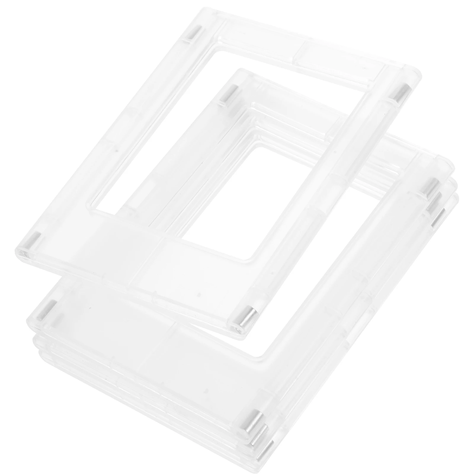 

4 Pcs Photo Holder Bag White PVC Practical Storage Desktop Decor Picture Card Display Sleeve Travel Photos Protector