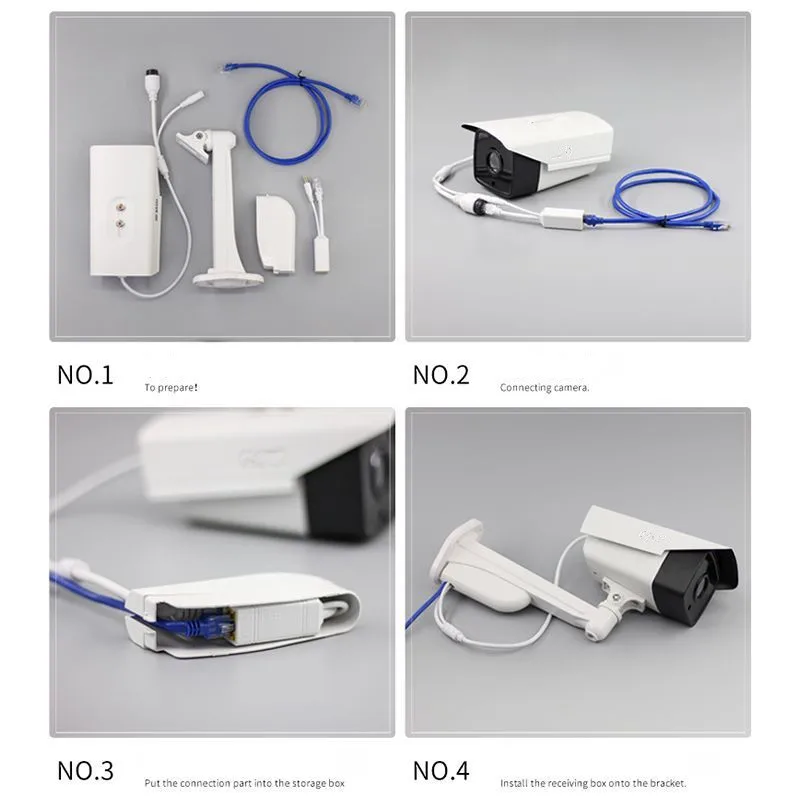 ABS Plastic Surveillance Security Camera Holder Stand Wall Ceiling Mount Support Outdoor Tibetan Wire Bracket With Spirit Level