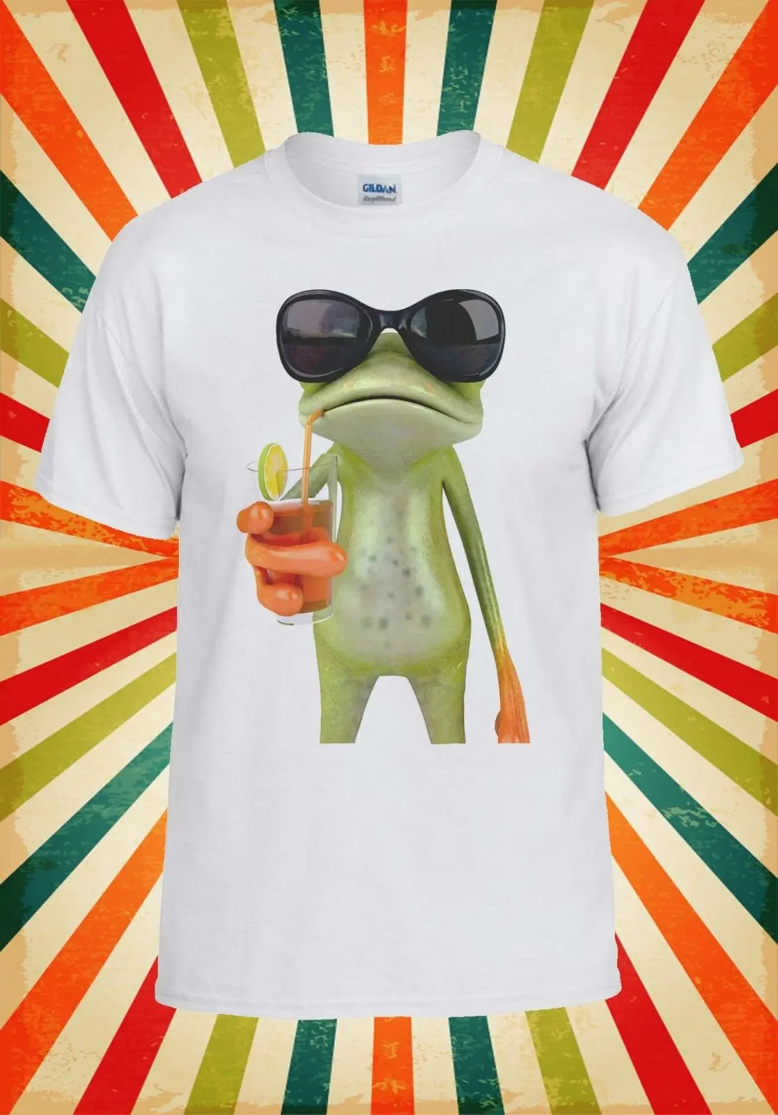 Frog Funny Cocktail Hipster Vest T Shirt 302