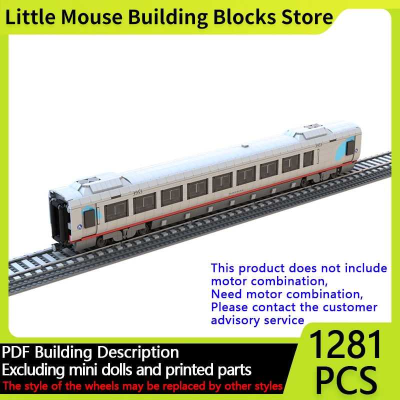

City Car Model MOC Building Bricks Acela Business Class Coach Modular Technology Gifts Holiday Assemble Children Toys Suit