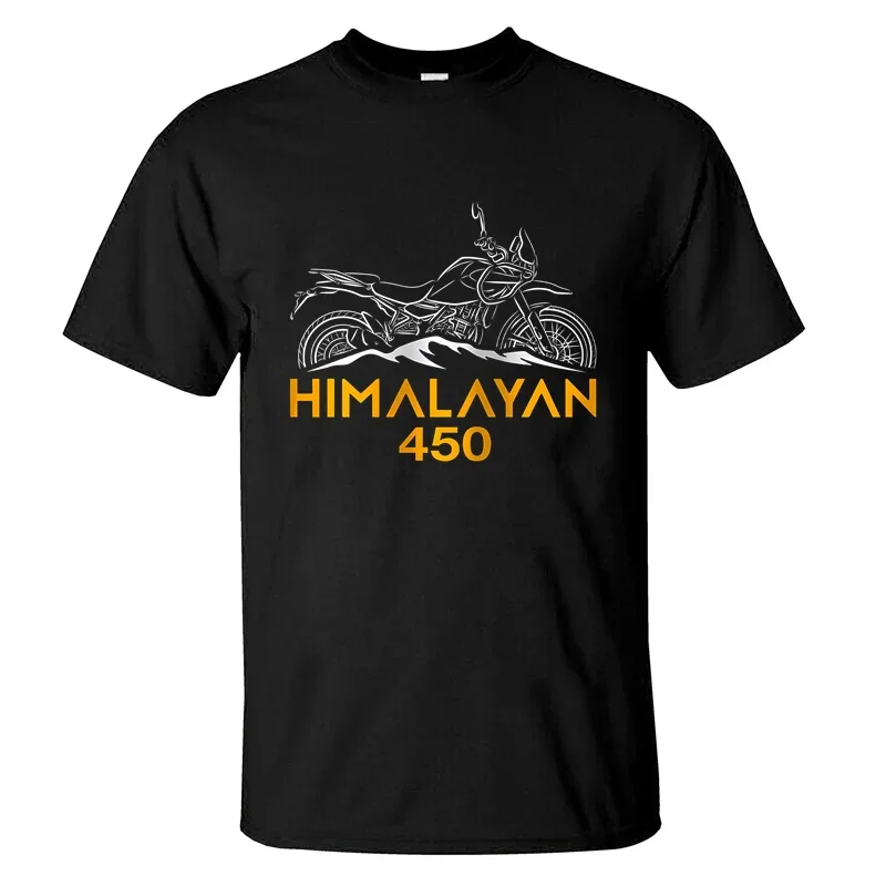 

2024 Men T Shirt Casual T-shirt Royal Enfield Himalayan 450 2023-2024 Graphic Summer Short Sleeves 100% Cotton S-3XL Cool Tee