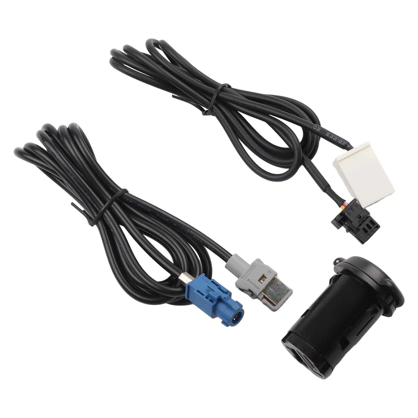 Black RCC Host Cable 12pin Socket Interface 150CM Line Length Non-deformable Design OEM Number 96656713XT For Car Audio System