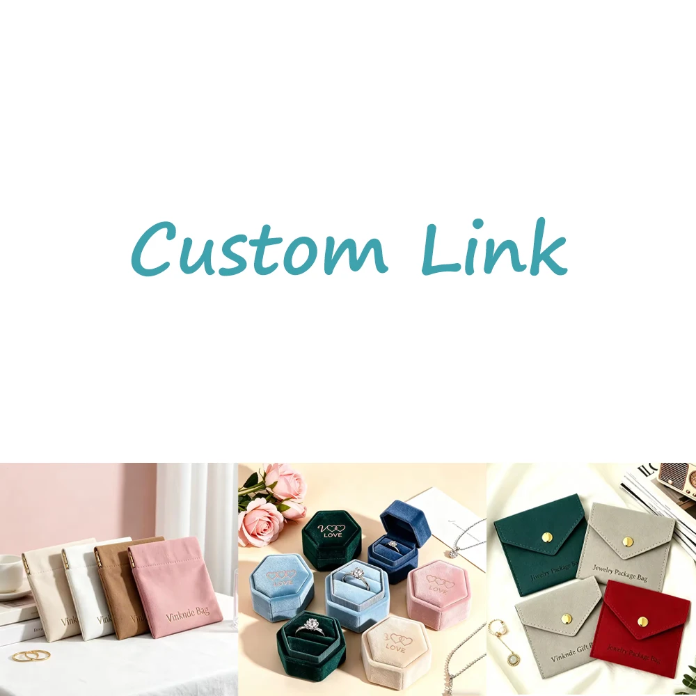 

Peronailzed Custom Link for Jewelry Bag Velvet Microfiber Suede Cotton Bag Jewelry Box