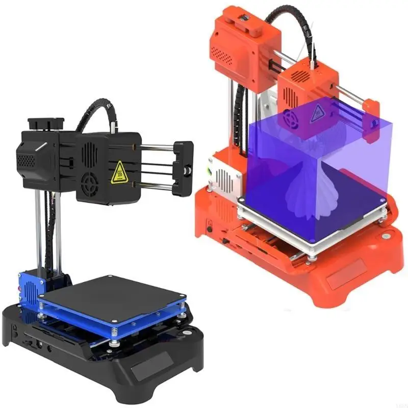 Impresora 3D portátil Y88B para principiantes FDM Impresión con conexión USB calefacción rápida y ranura para tarjeta