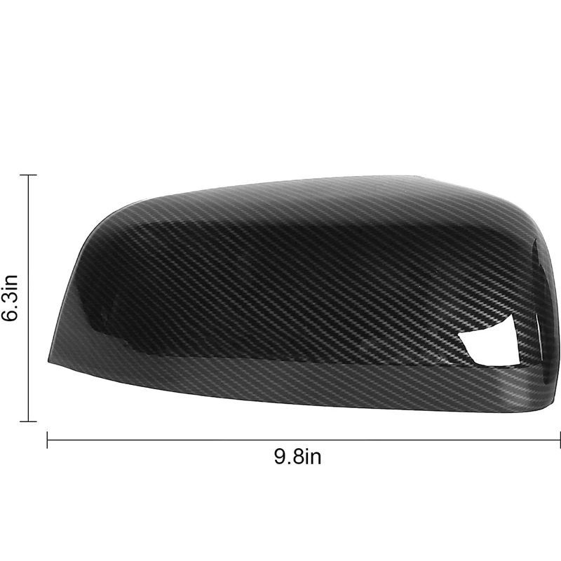 Side RearView Mirror Cover Caps For Dodge Durango SUV 2011 2012 2013 2014 2015 2016 2017 2018 2019 2020 2021Carbon Fiber Chrome