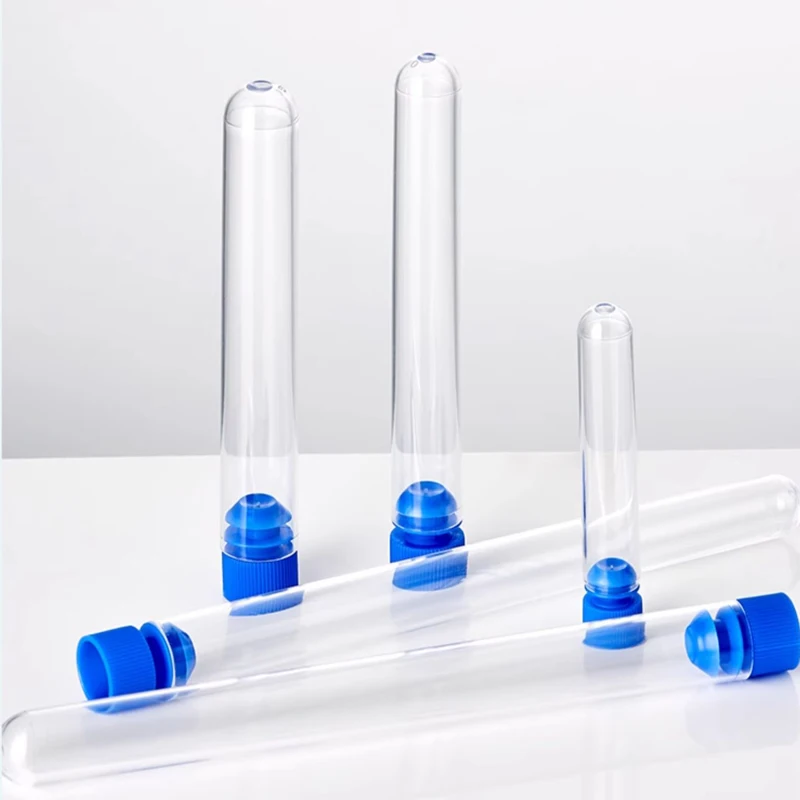 

Colorimetric tube plastic test tube lab transparent test tubes with cover sealed with caps chemical laboratory teaching supplies