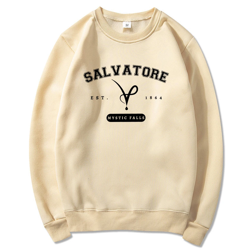 

Mystic Falls Virginia Sweatshirt Salvatore Pullover Tv Show Vampire Diares Jumper Retro Salvatore Brothers Crewneck Sweatshirts