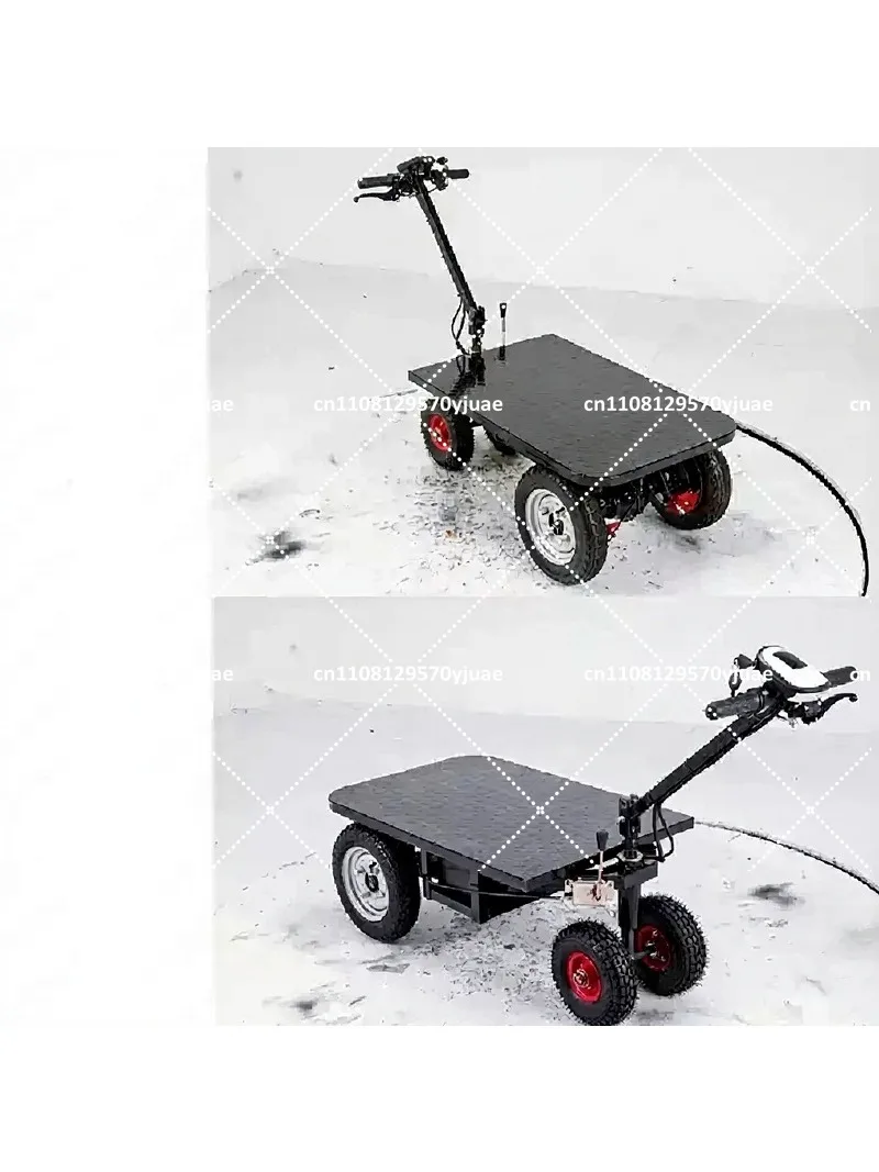 Electric Cargo Tricycle Flatbed Utility Trike for Sand Cement Construction Hauling Pedal Assist