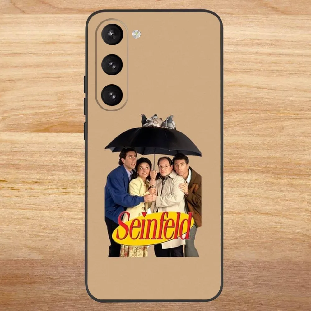 Comedy Seinfeld Phone Case For Samsung S23,23,22,30,21,10,9,Note20 Ultra,Lite,Ultra,5G,Plus,FE,Black Soft Case