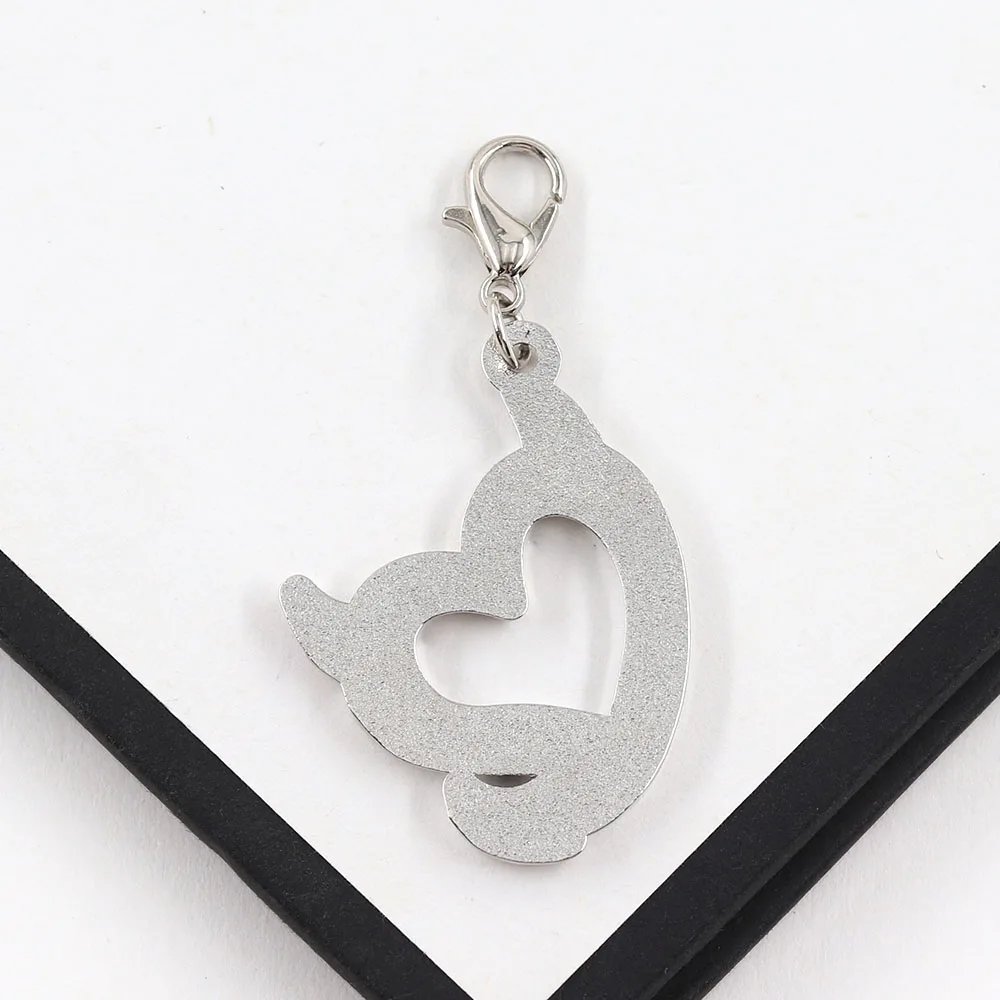 Bad Girls Club Herz-Schlüsselanhänger Rosa Teufel-Herz-Logo Schlüsselring Reality-TV-Merchandise Y2K Ästhetik Taschenanhänger Fans Geschenk – Detail 3