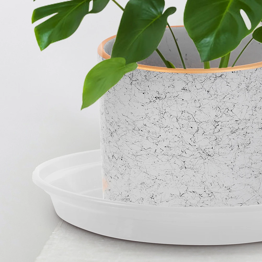 

12 Pcs Thickened Flower Pot Dish White Plastic Planter Saucer 180mm Drip Trays Planters Water Collection Bonsai Indoor Gardening